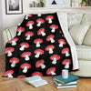 Red Mushroom Dot Print Pattern Blanket-grizzshop