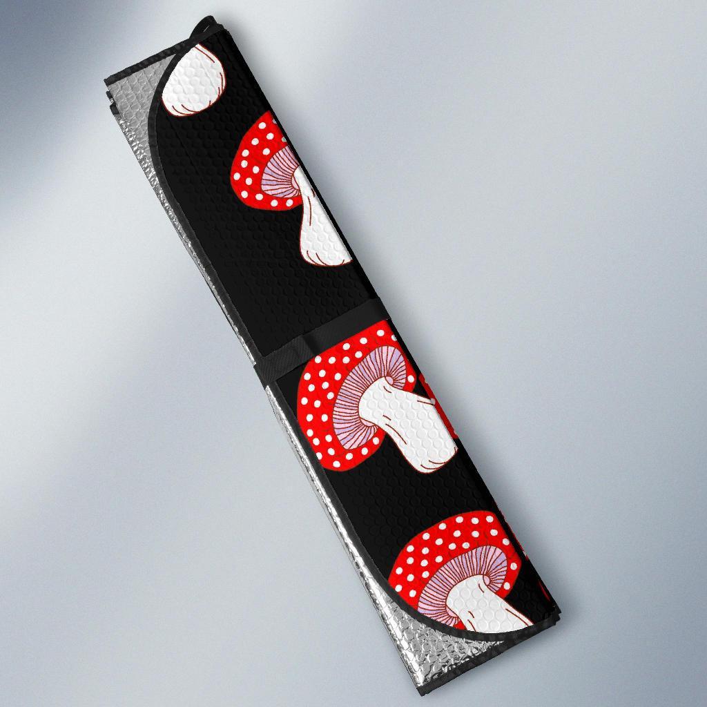 Red Mushroom Dot Print Pattern Car Sun Shade-grizzshop