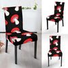 Red Mushroom Dot Print Pattern Chair Cover-grizzshop