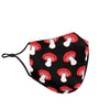 Red Mushroom Dot Print Pattern Face Mask-grizzshop