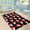 Red Mushroom Dot Print Pattern Floor Mat-grizzshop