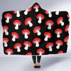 Red Mushroom Dot Print Pattern Hooded Blanket-grizzshop
