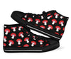 Red Mushroom Dot Print Pattern Men Women's High Top Shoes-grizzshop