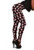 Red Mushroom Dot Print Pattern Women Leggings-grizzshop