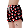 Red Mushroom Dot Print Pattern Women's Shorts-grizzshop