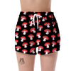 Red Mushroom Dot Print Pattern Women's Shorts-grizzshop
