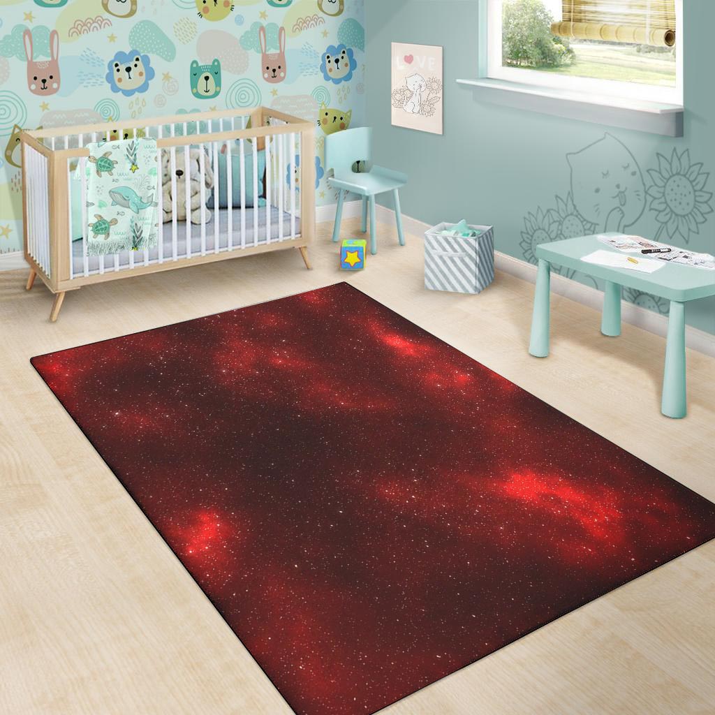 Red Nebula Galaxy Space Floor Mat-grizzshop