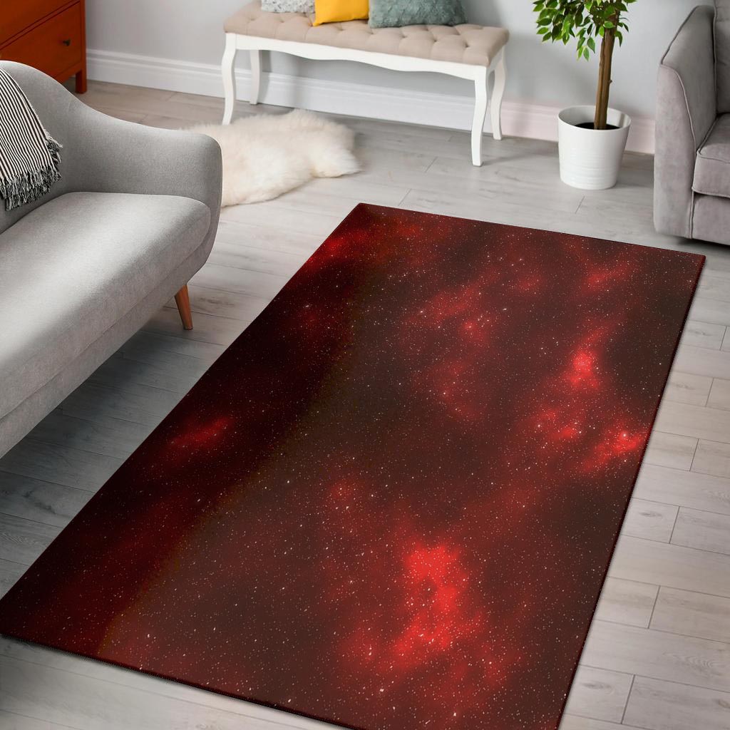 Red Nebula Galaxy Space Floor Mat-grizzshop