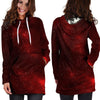 Red Nebula Galaxy Space Hoodie Dress-grizzshop