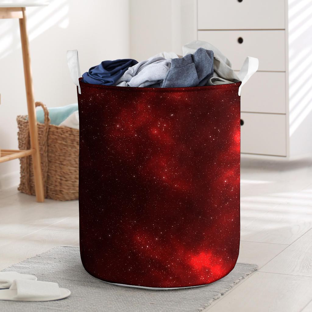 Red Nebula Galaxy Space Laundry Basket-grizzshop