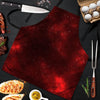 Red Nebula Galaxy Space Men's Apron-grizzshop