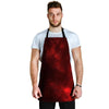 Red Nebula Galaxy Space Men's Apron-grizzshop