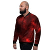 Red Nebula Galaxy Space Men's Bomber Jacket-grizzshop