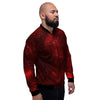 Red Nebula Galaxy Space Men's Bomber Jacket-grizzshop