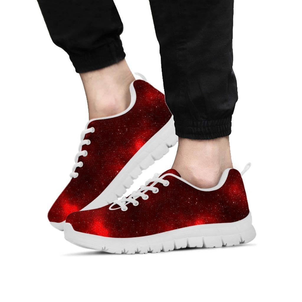 Red Nebula Galaxy Space Men's Sneakers-grizzshop