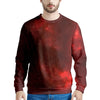 Red Nebula Galaxy Space Men's Sweatshirt-grizzshop