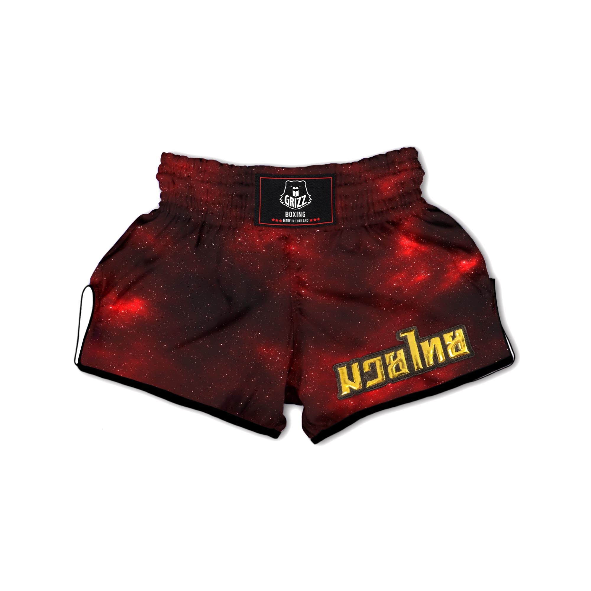 Red Nebula Galaxy Space Muay Thai Boxing Shorts-grizzshop