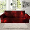 Red Nebula Galaxy Space Sofa Cover-grizzshop