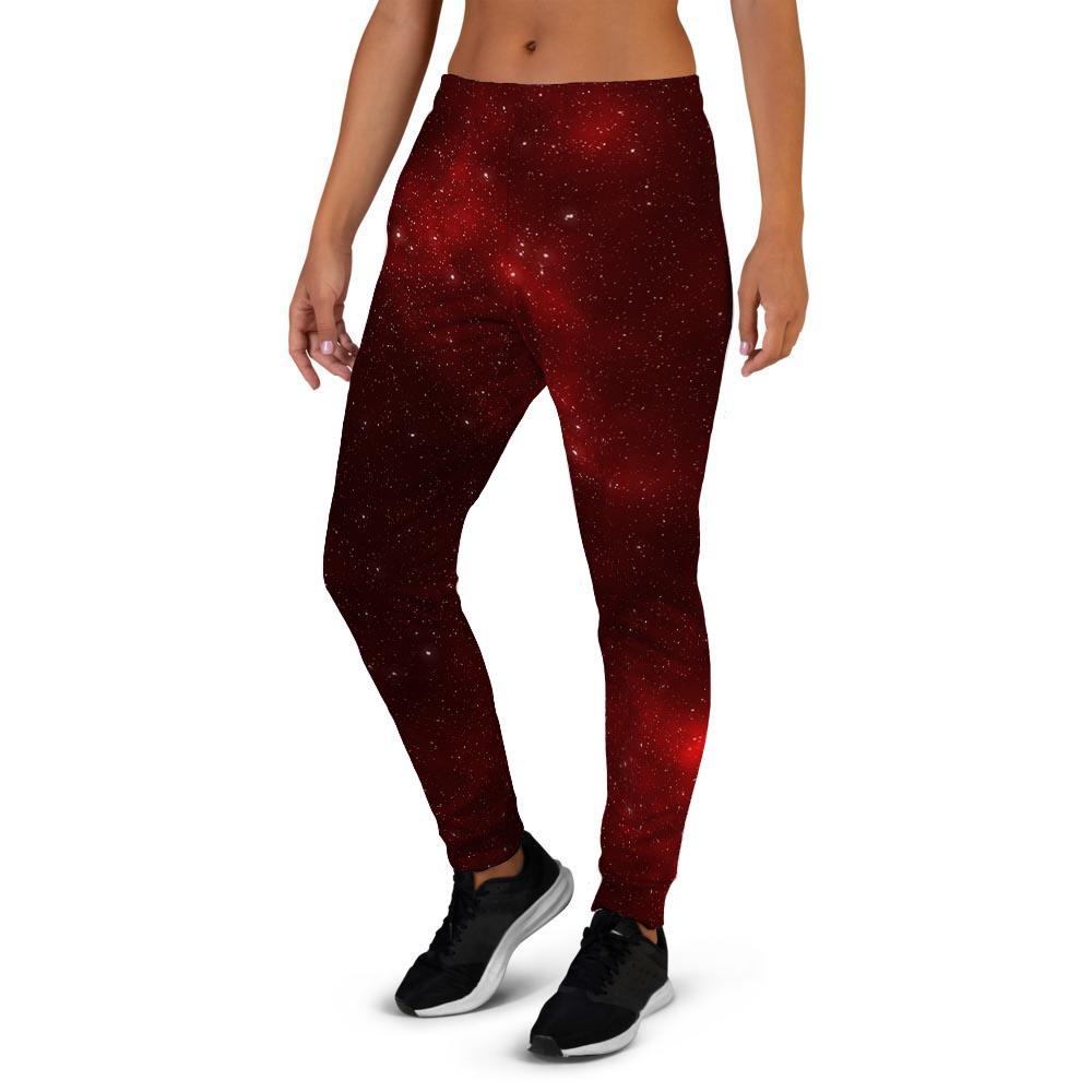 Red Nebula Galaxy Space Women's Joggers-grizzshop