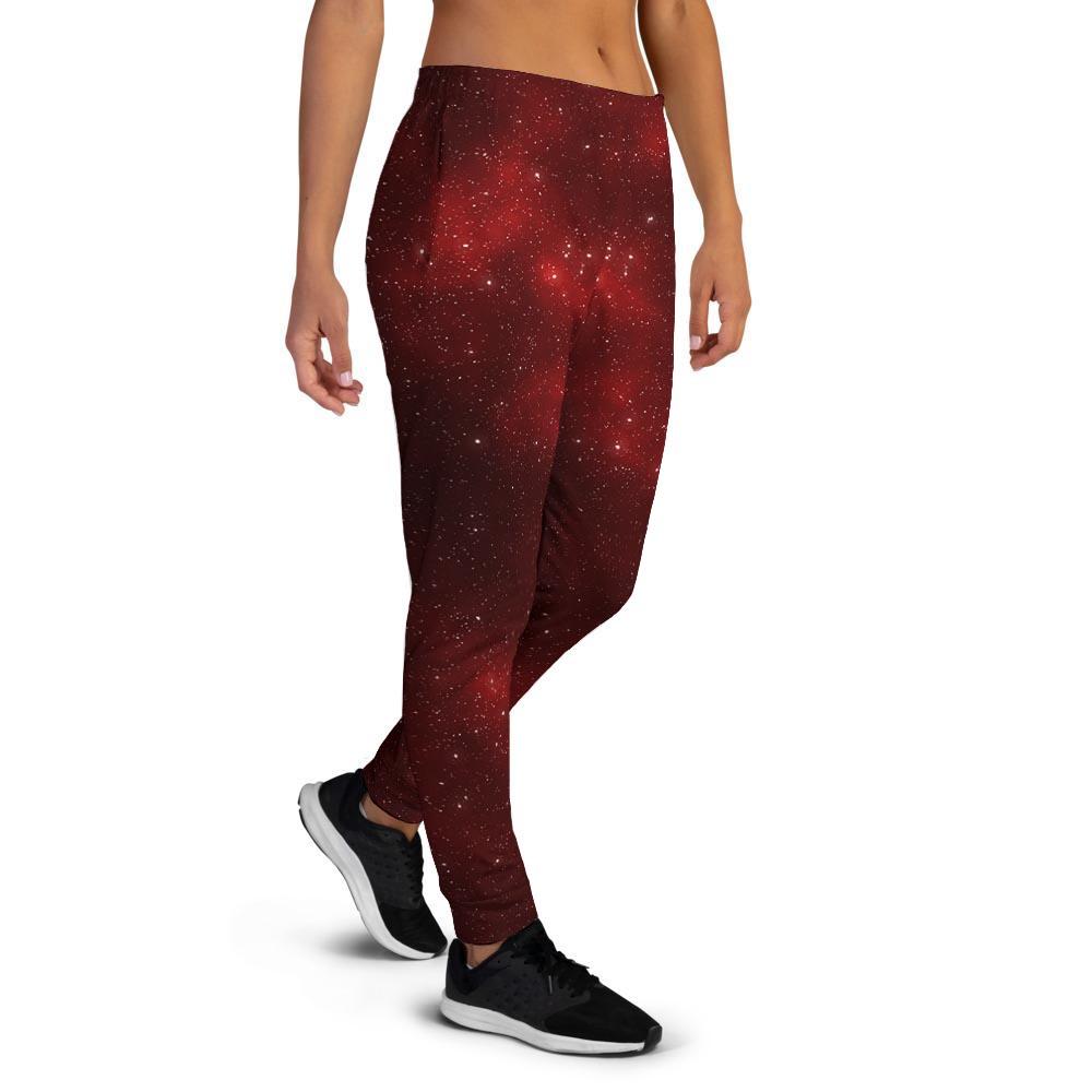 Red Nebula Galaxy Space Women's Joggers-grizzshop