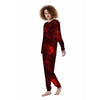 Red Nebula Galaxy Space Women's Pajamas-grizzshop