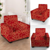 Red Oriental Chinese Dragon Armchair Cover-grizzshop