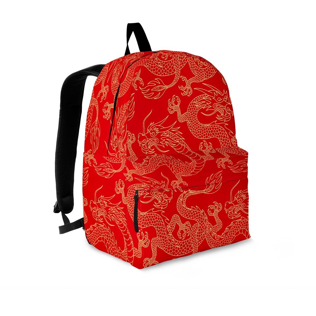 Red Oriental Chinese Dragon Backpack-grizzshop