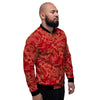 Red Oriental Chinese Dragon Men's Bomber Jacket-grizzshop