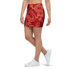 Red Oriental Chinese Dragon Mini Skirt-grizzshop