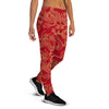 Red Oriental Chinese Dragon Women's Joggers-grizzshop