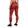 Red Oriental Chinese Dragon Women's Leggings-grizzshop