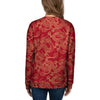 Red Oriental Chinese Dragon Women's Sweatshirt-grizzshop