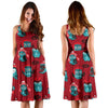 Load image into Gallery viewer, Red Owl Christmas Pattern Print Dress-grizzshop