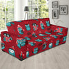 Red Owl Christmas Pattern Print Sofa Covers-grizzshop