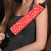 Red Paisley Bandana Print Car Seat Belt Cover-grizzshop