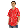 Red Paisley Bandana Print Men’s Hawaiian Shirt-grizzshop