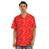 Red Paisley Bandana Print Men’s Hawaiian Shirt-grizzshop