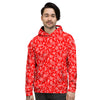 Red Paisley Bandana Print Men's Hoodie-grizzshop