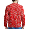 Red Paisley Bandana Print Men's Sweatshirt-grizzshop