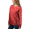 Red Paisley Bandana Print Women's Sweatshirt-grizzshop