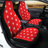 Red Paw Print Car Seat Covers-grizzshop