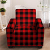 Load image into Gallery viewer, Red Plaid Armchair Cover-grizzshop