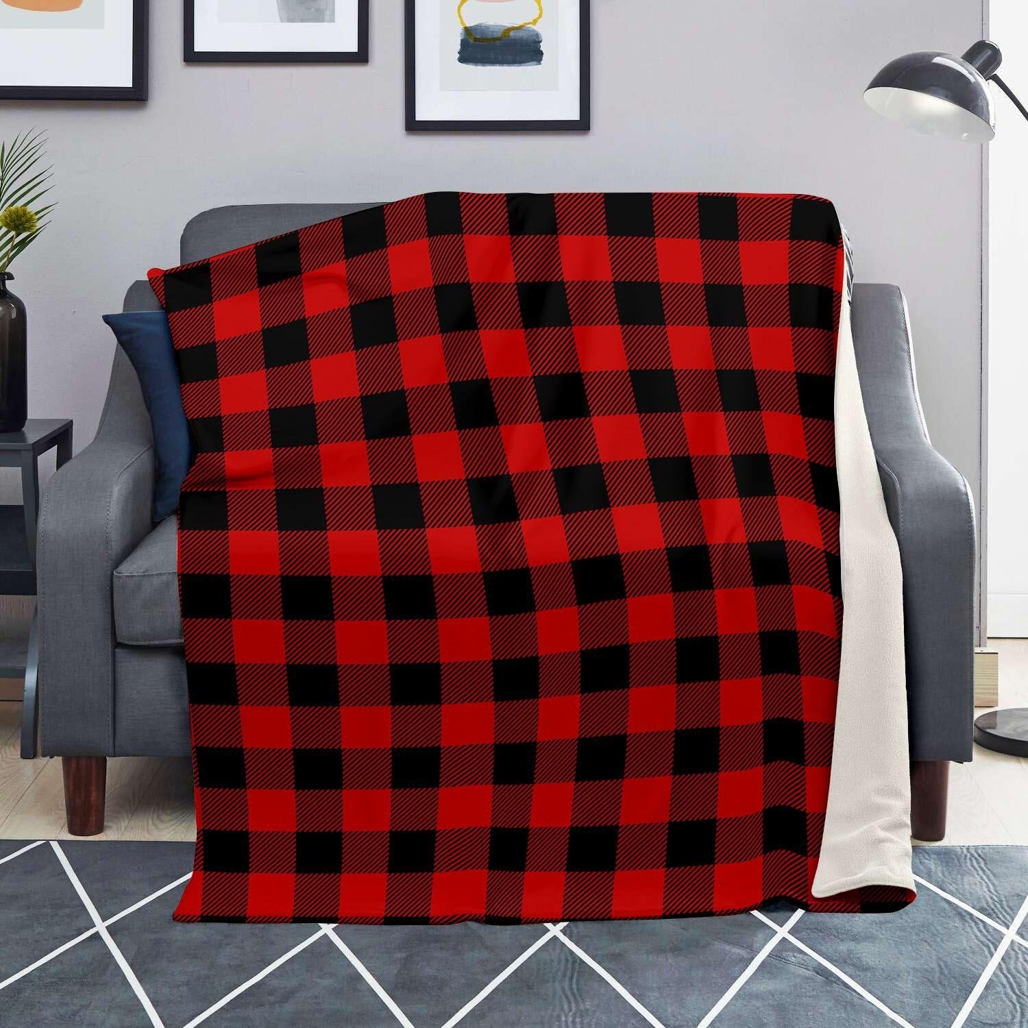 Red Plaid Blanket-grizzshop