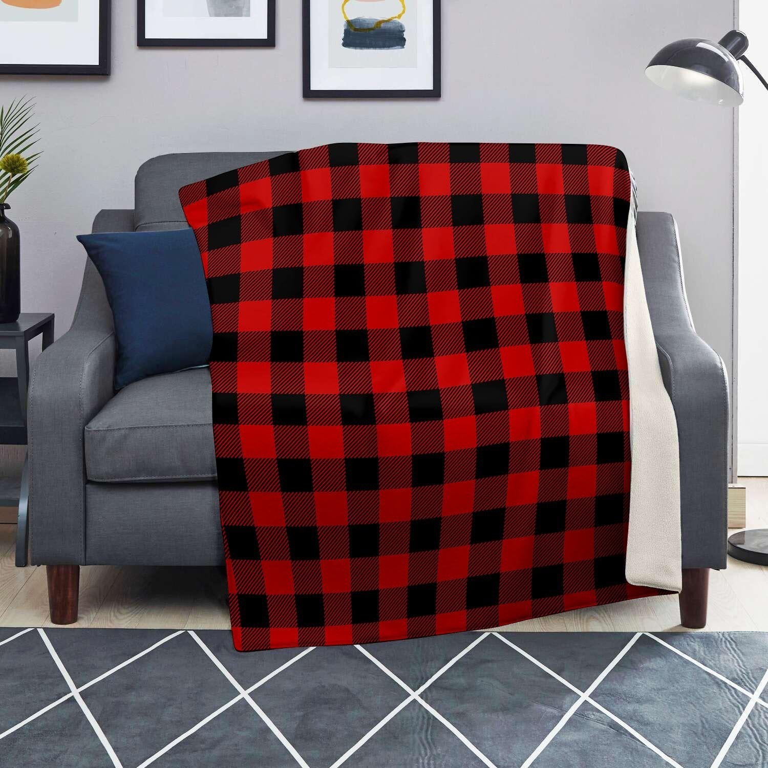 Red Plaid Blanket-grizzshop