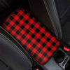 Red Plaid Car Console Cover-grizzshop