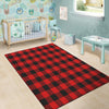 Red Plaid Floor Mat-grizzshop