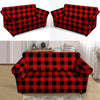 Red Plaid Loveseat Cover-grizzshop