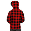 Red Plaid Men's Hoodie-grizzshop