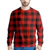Red Plaid Men's Sweatshirt-grizzshop