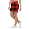 Red Plaid Mini Skirt-grizzshop